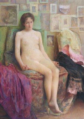 marie kroyer Henri Royer Nu dans l'atelier